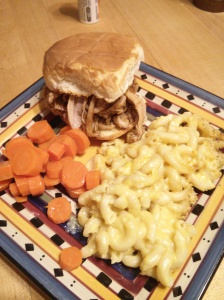 Pulled Porked BBQ with Gluten-Free Macaroni and Cheese